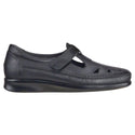 sas womens comfort velcro moccasin roamer black