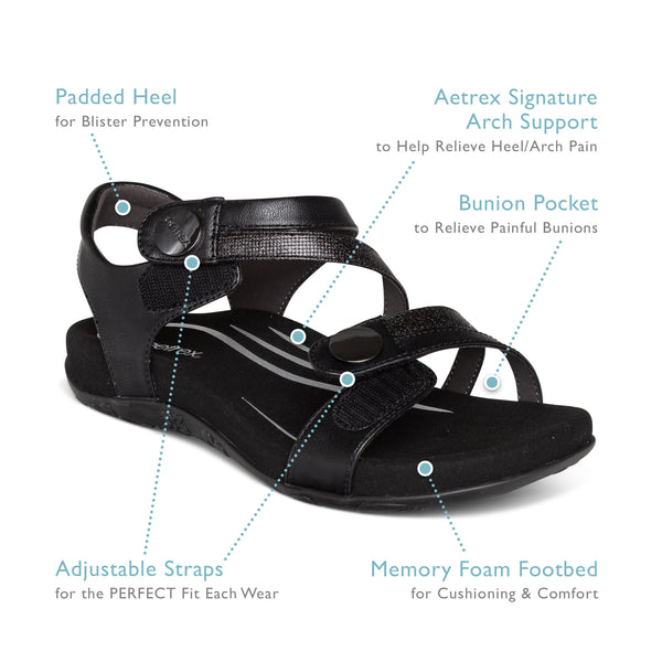 Jess Adjustable Quarter Strap Sandal