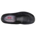 sas mens slip on moccasin side gore black 