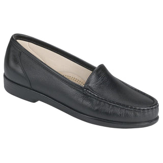 sas womens slip on moccasin loafer simplify black