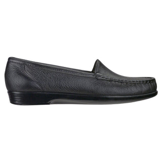 sas womens slip on moccasin loafer simplify black