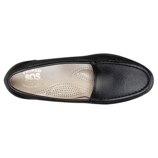 sas womens slip on moccasin loafer simplify black