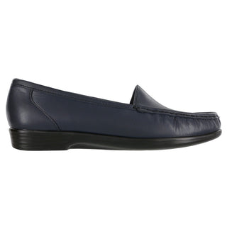sas womens slip on moccasin loafer simplify navy