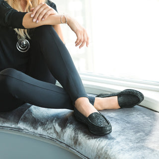 sas womens slip on moccasin loafer simplify nero snake