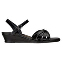 sas womens dress sandal strippy black patent