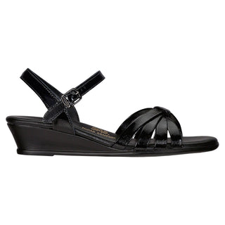 sas womens dress sandal strippy black patent