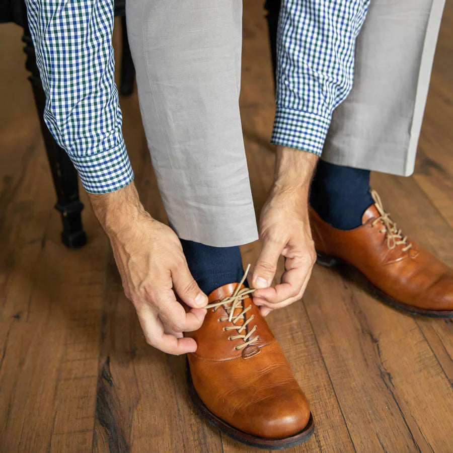 Loose Fit Stays Up Mid-Calf Dress Socks Navy / Large Loose Fit Stays Up Mid-Calf Dress Socks Navy / Large
