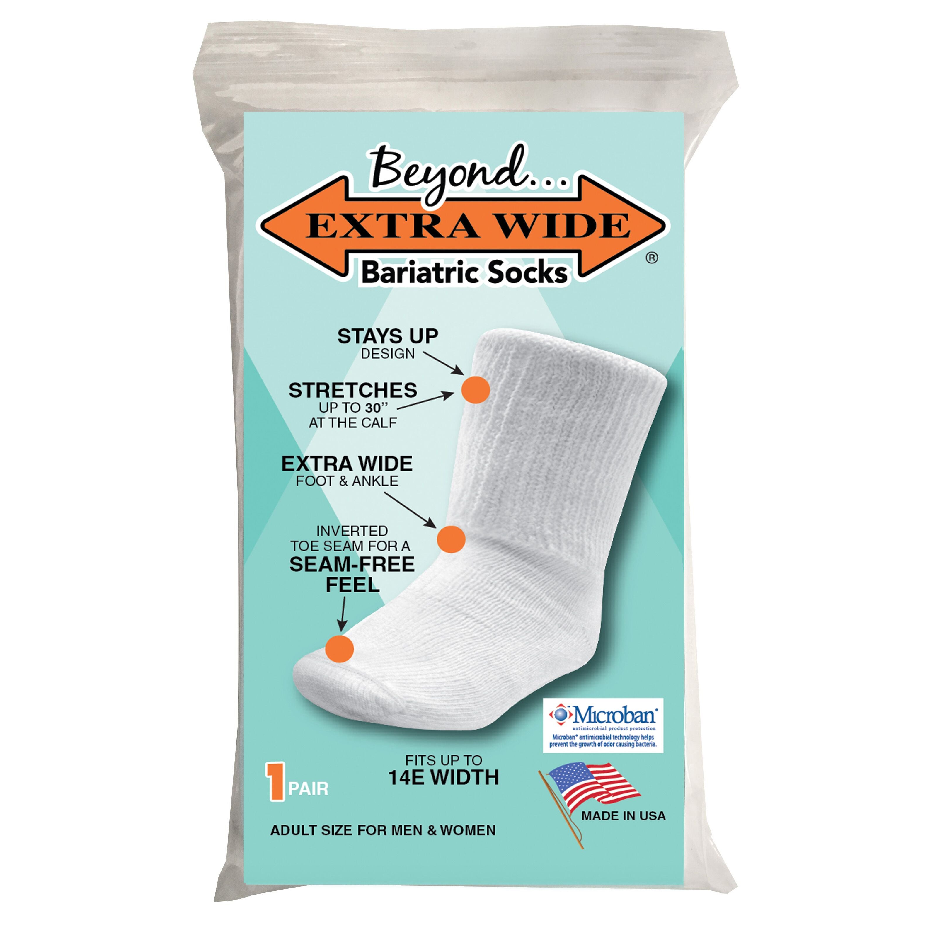 Buy white Extra Wide Bariatric Sock