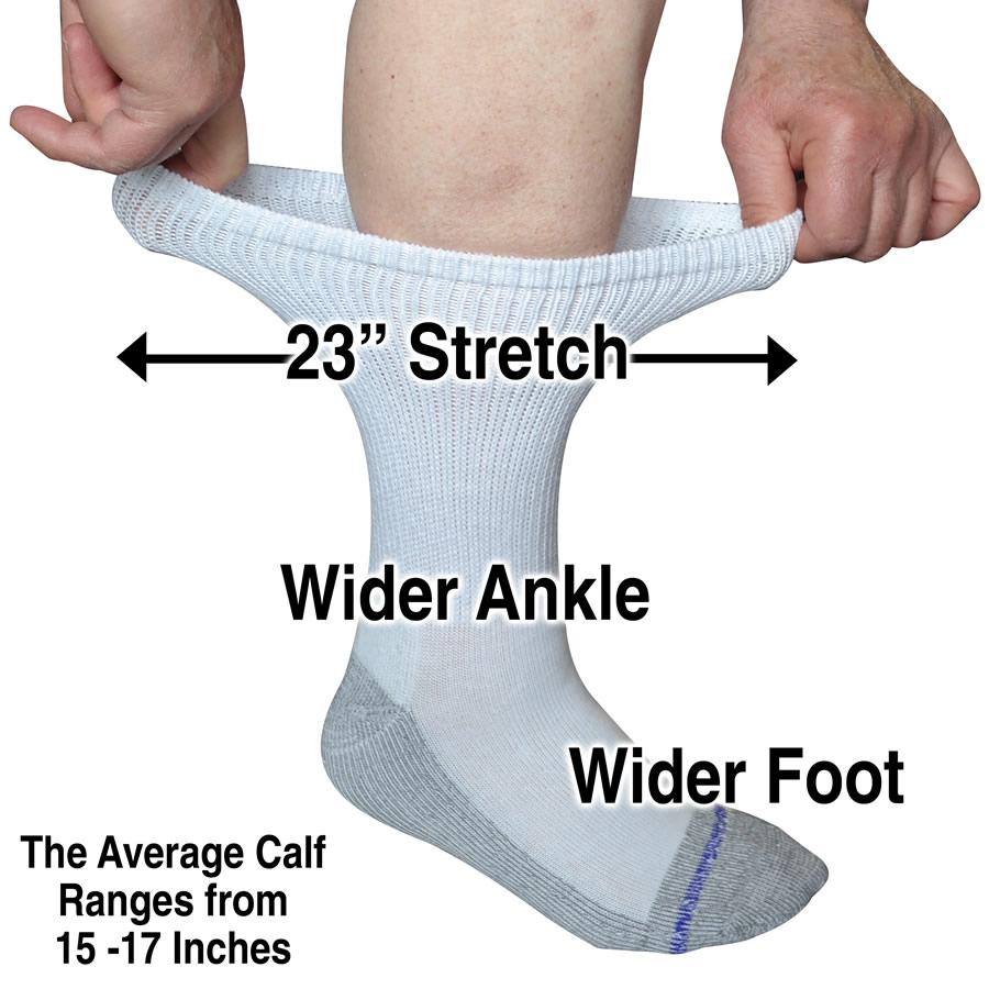 Loose Fit Stays Up Medical Crew Sock