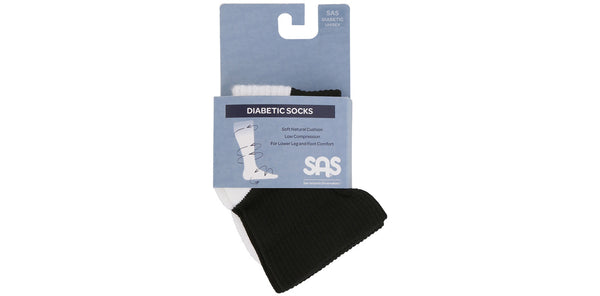 SAS Diabetic QTR Crew Socks